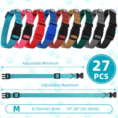 Amylove adjustable dog collar closeup highlighting sturdy nylon and secure fit
