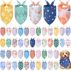 Amylove flower pattern dog bandana for stylish daily wear and photoshoots.