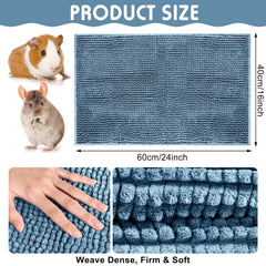 Amylove cage liner absorbs spills with microfiber chenille for clean, dry small pets.
