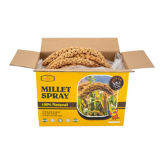 Amzey hand-harvested millet close-up highlights natural quality and nutrition