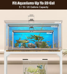 AnBaiMei adjustable-height middle shelf demonstrates versatile setup for tank heights