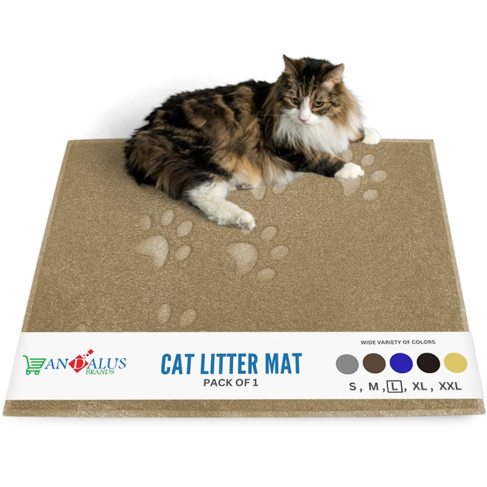 Alfombrilla Andalus para arena de gato, impermeable, protege el suelo de salpicaduras.