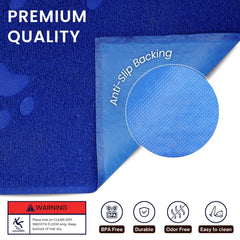 Andalus Brands large cat litter mat back view highlights non-slip backing for stable placement.