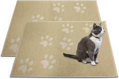Andalus Brands large cat litter mat pack-2 front-view shows double-mat setup for convenience.
