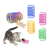 Andiker interactive cat spiral toy, yellow spring, bright attractant for chasing