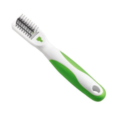 Andis 66055 dematting tool with green handle, ergonomic grip for comfortable grooming