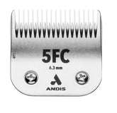 Andis 72630 Ultra Edge close-up blade showing durable stainless steel for precise trims.
