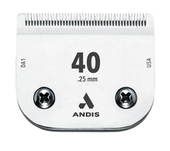 Andis Ceramic Edge blade closeup highlighting durable, heat-resistant construction for pets.