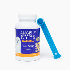 ANGELS' EYES natural tear stain powder for dogs with 75g packaging supports clearer eyes