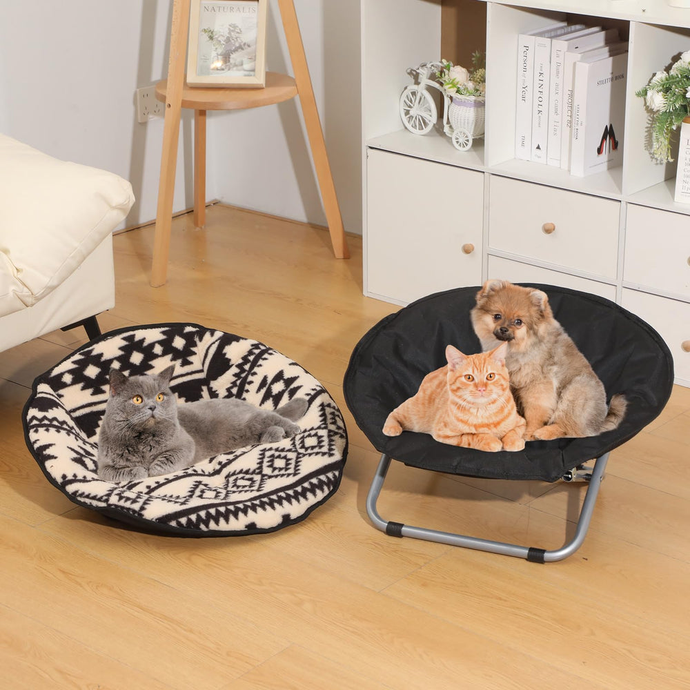 Anglechic folding-pet-bed-two-heights shows compact storage and versatile sleeping for small pets.