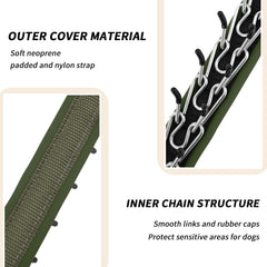 Anglevate Martingale collar Army Green side view showing durable structure for active dogs