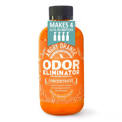 Angry Orange pet odor eliminator 8oz bottle front for quick pet urine odor removal at home