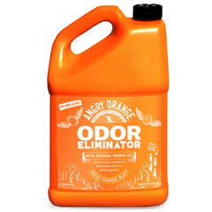 Angry Orange pet odor eliminator bottle front—neutralizes pet odors with citrus power.