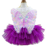 ANIAC Butterfly Dress purple tutu front view perfect for playful photoshoots