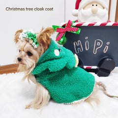 ANIAC cat Santa costume with Christmas tree hat for a festive look