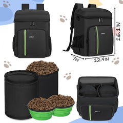 ANILD backpack double-layer storage showing separate food pouches for tidy meals.