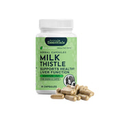 Animal Essentials Milk Thistle bottle pour shows easy daily dosing for dogs and cats.