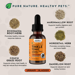 Animal Essentials Tinkle Tonic liquid close-up highlights glycerin base gentle on stomach