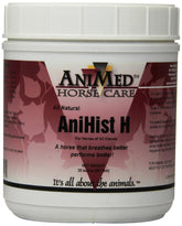 ANIMED AniMed Anihist-H powder bottle supports normal histamine levels in horses