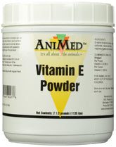 ANIMED Vitamin E Powder bottle ready for daily horse supplementation.