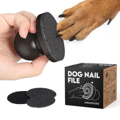 AnimoGoods dog nail file with ergonomic handle enables comfortable, controlled grooming.