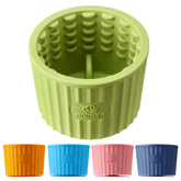 Animire dog lick bowl with ridges promotes slow, engaging meals.
