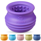Animire treat-dispensing toy wobble promotes interactive feeding and active play.
