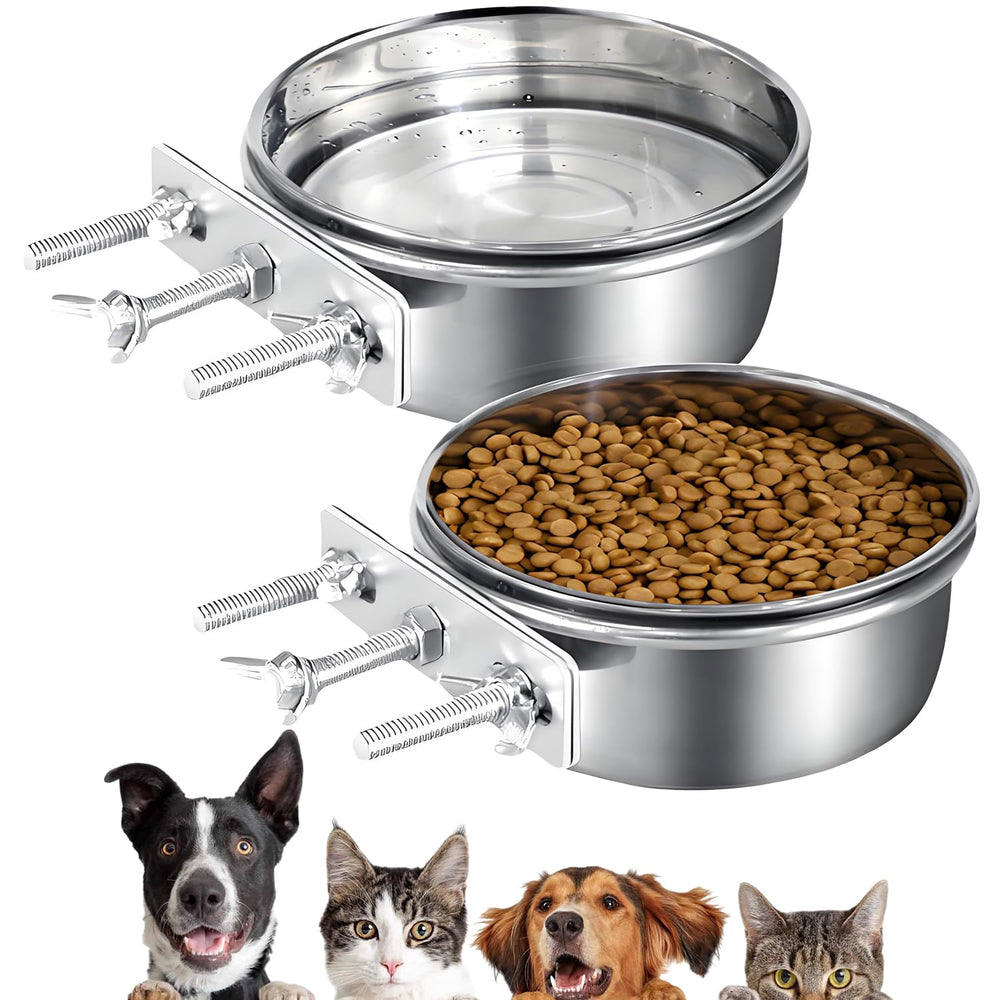 Ankeizzy hanging-dog-water-bowl keeps feeding tidy in kennels