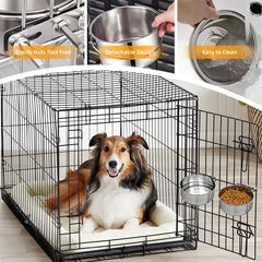 Ankeizzy no-spill-dog-crate-bowl prevents mess during movement
