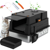 ANKJIWZ XXXL litter box cover assembly showing quick setup for easy maintenance.