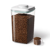 Ankou dog food storage container with pop lid for quick one-handed access during feeding