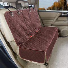 ANOSOSPECIAL dog car seat cover back seat XL coffee brown protects from dirt and fur.