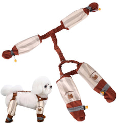 Anti Dirt Pants for Dogs waterproof-suspender-boots on paw for protection and comfort