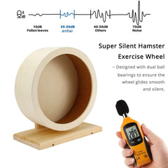 antiai hamster wooden silent wheel closeup wooden-material emphasizes durable chew-friendly design.