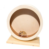 antiai hamster wooden silent wheel front view shows compact, quiet operation for night runs