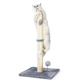 ANWA 32-inch tall cat scratching post side view highlights stable base for fun and stretching.