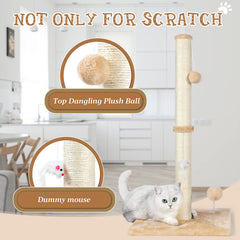 ANWA beige sisal post 32in provides natural scratching and stretching
