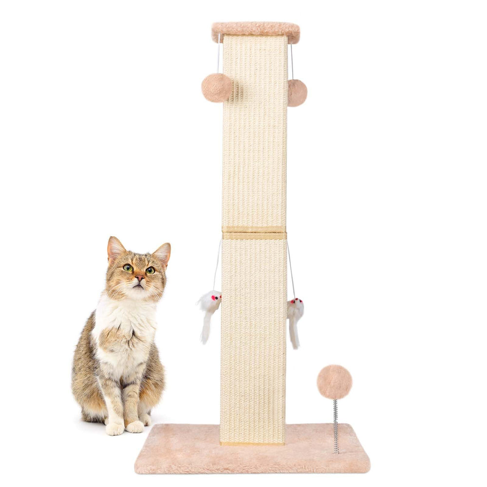 ANWA large cat scratching post with sisal rope texture for durable claw maintenance.