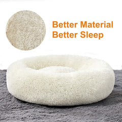 ANWA Round Bed with raised edges supporting head and neck during rest.