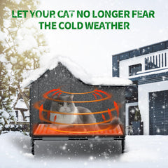 Anysiny heated cat house interior plush lining creates a cozy nap spot.