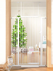 aodbicy cat gate pressure-mount installation demonstrates tool-free setup