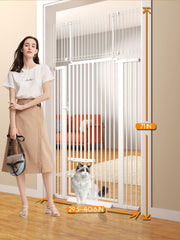 aodbicy cat gate small door detail showing adjustable access for pets