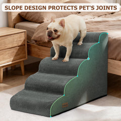 Aodisman dog stairs portable handle makes moving between rooms effortless.