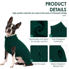 AOFITEE Christmas Dog Sweater belly opening enables easy potty breaks