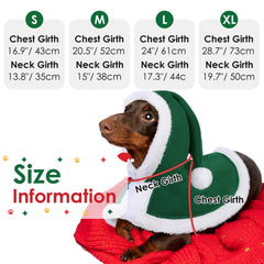 AOFITEE dog and cat Christmas cloak for holidays and celebrations.