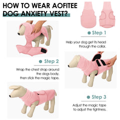 AOFITEE dog anxiety vest ear cover highlights warm, secure protection