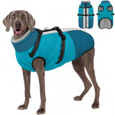 AOFITEE dog coat with built-in harness for quick, secure leash attachment.