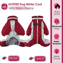 AOFITEE dog coat side-fit demonstrates snug coverage and easy wear.