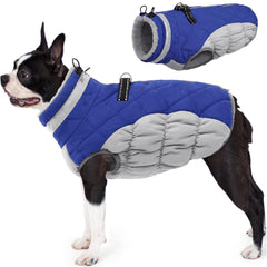 AOFITEE dog coat with warm fleece interior for cozy winter warmth.