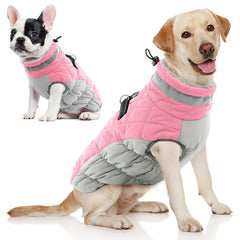 AOFITEE dog coat with warm fleece lining for cozy winter warmth.